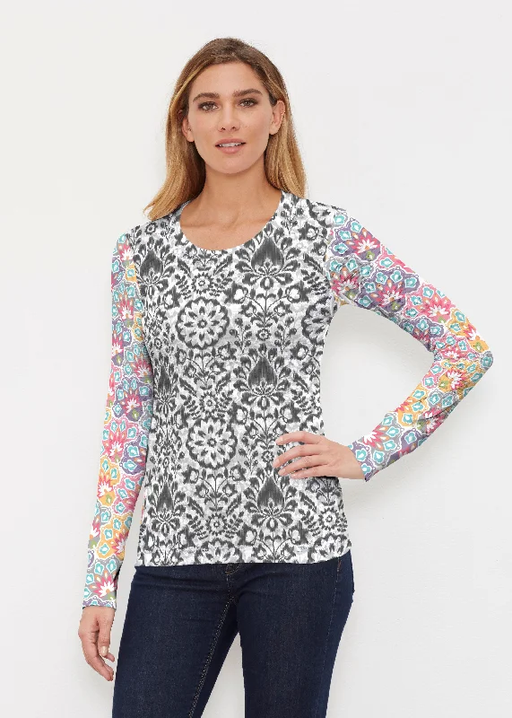 women's tops for those who want to add a personal touch to their wardrobe with unique and one-of-a-kind piecesDarling Geo (13382) ~ Thermal Long Sleeve Crew Shirt