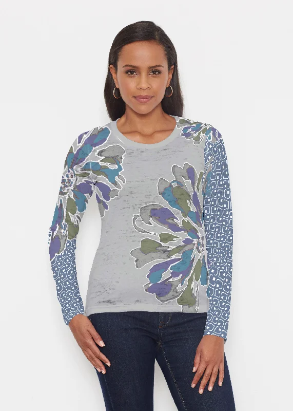 women's tops for those who want to wear pieces that are both functional and fashionableFanny Grey Mixed (5148) ~ Signature Long Sleeve Crew Shirt