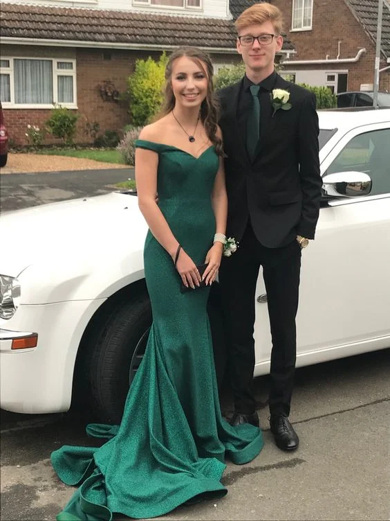 luxury prom dressesGreen V Neck Backless Mermaid Satin Prom Dress, Open Back Mermaid Green Formal Graduation Dress Y6482