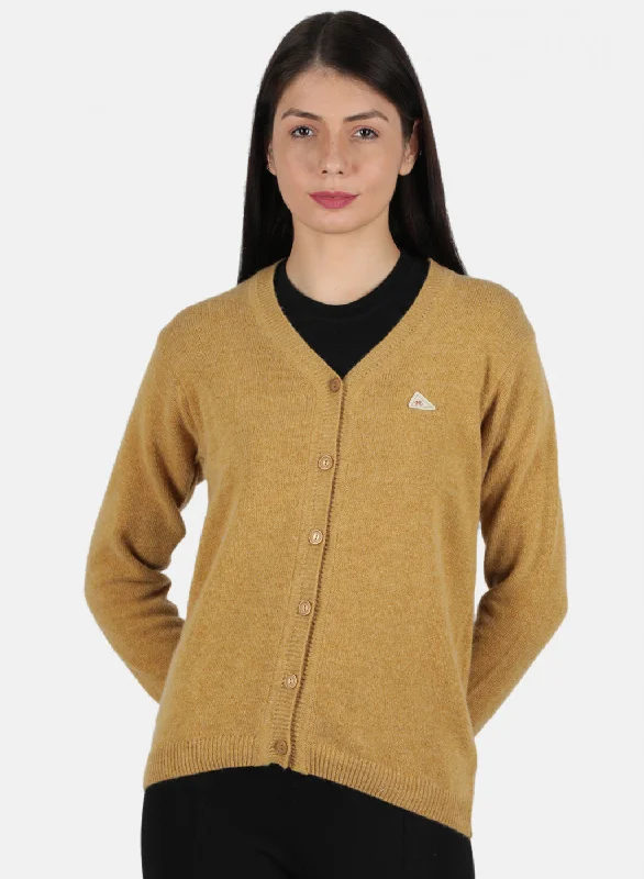 Trendy SweatersWomen Mustard Solid Cardigan